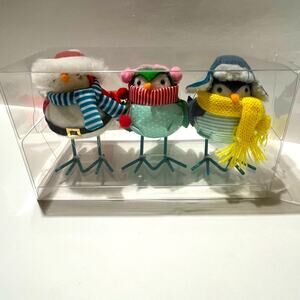 2020 Wondershop mini winter birds with scarves, NIB